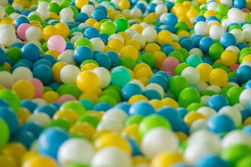 Fototapeta na wymiar children's pool with balls. colored balls for children