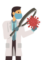 Doctor with Coronavirus 2019-nCoV.
