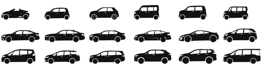Vector set of Japanese cars
