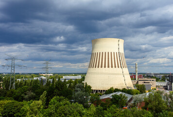 Panoramic view of the electric power station.