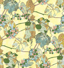 Vine pattern for printing on fabric and paper.