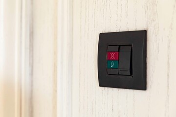 Close - up Front door bell switch at a luxury hotel