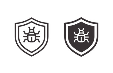 Antivirus icon on white background. Vector illustration.