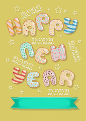 Donuts Happy New Year 2022