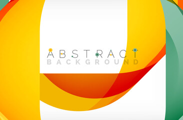 Abstract square shape with overlapping waves, minimal geometric background. Vector Illustration For Wallpaper, Banner, Background, Landing Page