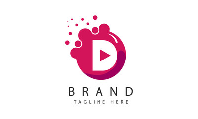 point letter d logo. d vector letter design for company.