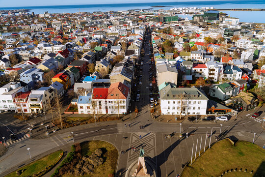 the cityscape of the capital of Iceland - Reykjavik
