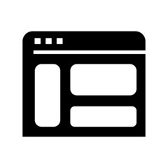 Fototapeta premium browser icon or logo isolated sign symbol vector illustration - high quality black style vector icons 