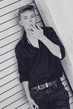 person with a cigarette