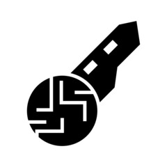 digital key icon or logo isolated sign symbol vector illustration - high quality black style vector icons
