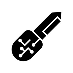 digital key icon or logo isolated sign symbol vector illustration - high quality black style vector icons
