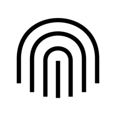 fingerprint icon or logo isolated sign symbol vector illustration - high quality black style vector icons
