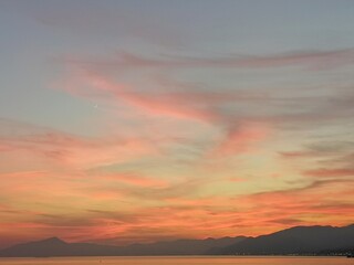sunset in the mountains