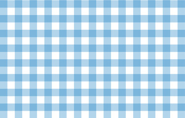 Blue gingham fabric square checkered seamless pattern vintage background vector - obrazy, fototapety, plakaty