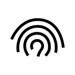 fingerprint icon or logo isolated sign symbol vector illustration - high quality black style vector icons
