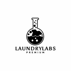 Laundry Lab Logo Template Design Vector