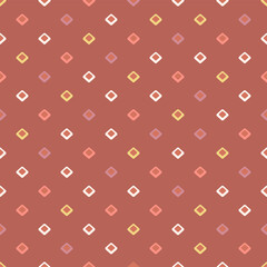 Japanese Cute Square Diamond Vector Seamless Pattern