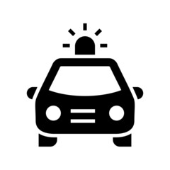 police car icon or logo isolated sign symbol vector illustration - high quality black style vector icons
