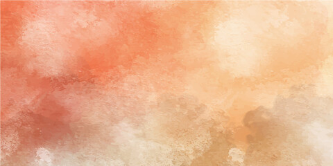 Fototapeta premium Rainbow pastel gradient background with watercolor paper texture, with Cream Yellow, Millenial Pink, Red, Apricot colors
