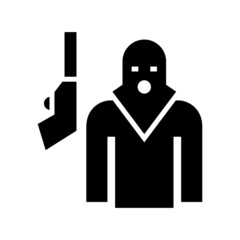 terrorist icon or logo isolated sign symbol vector illustration - high quality black style vector icons
