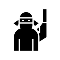 terrorist icon or logo isolated sign symbol vector illustration - high quality black style vector icons
