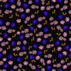 Seamless pattern leaves watercolor illustration. vector design for fashion, fabric, wallpaper and all prints on background earth tone color.