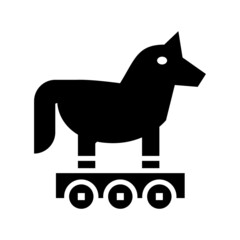 trojan horse icon or logo isolated sign symbol vector illustration - high quality black style vector icons
