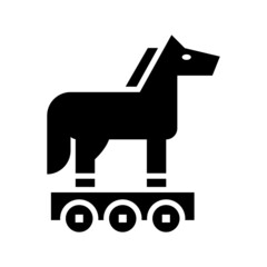 trojan horse icon or logo isolated sign symbol vector illustration - high quality black style vector icons
