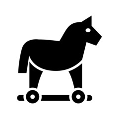 trojan horse icon or logo isolated sign symbol vector illustration - high quality black style vector icons
