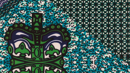 Colored African fabric – Seamless pattern, cotton, very high definition photo