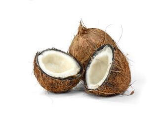 Coconut isolated on a white Background.