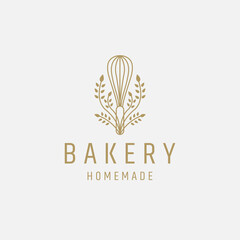 Bakery logo icon design template flat vector