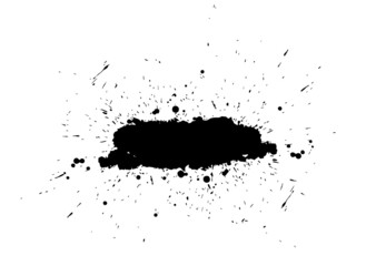 Paint stains black blotch background. Grunge Design Element. Brush Strokes. Vector illustration