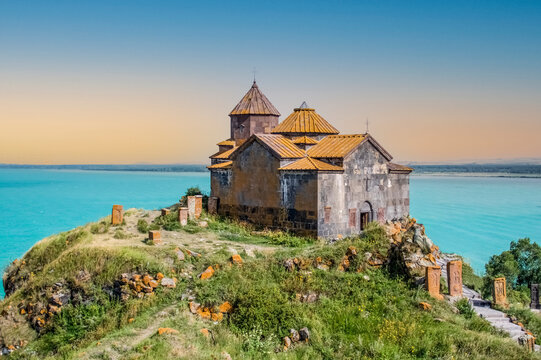 Sevanavank Monastery. Is a monastic complex located on a&nbsp;peninsula at the northwestern shore&nbsp;of&nbsp;Lake Sevan&nbsp;in the&nbsp;Gegharkunik Province&nbsp;of&nbsp;Armenia