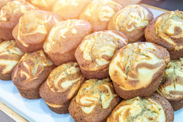 Banana cakes in the market