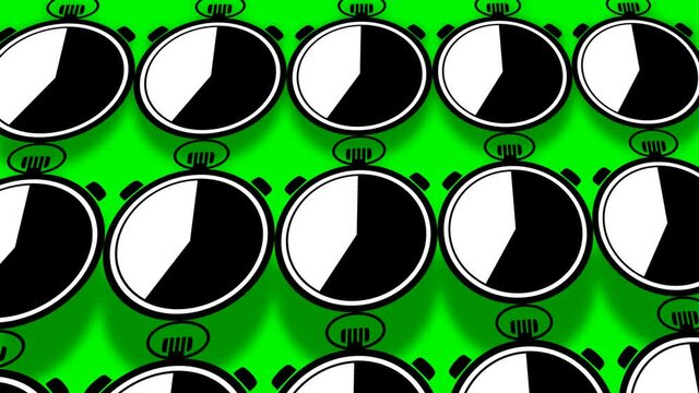 Animated Stopwatches.
2D animation.4K.Green screen.