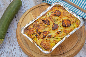 gratin de courgettes et fromage de chèvre