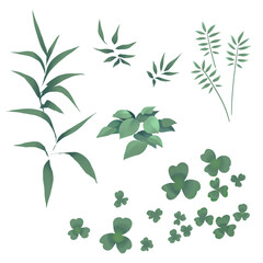 It is an illustration set of leaves.