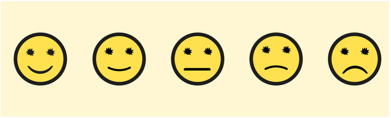 Rating and evaluation
emotion faces expression.