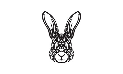 rabbit logo on white background