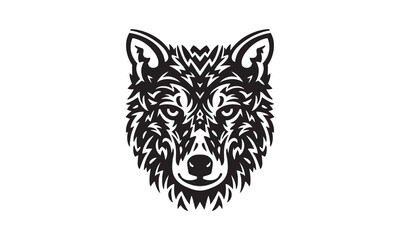 wolf logo on white background