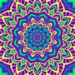 abstract mandala background psychedelic style round trippy vector design
