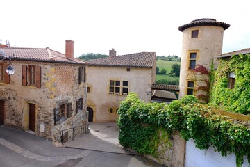 Fototapeta na wymiar village de saint jean saint Maurice sur loire