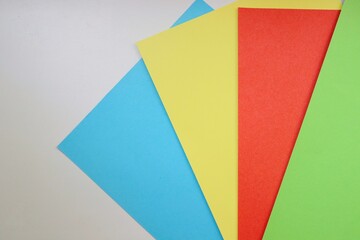 Bright set of colored cardboard