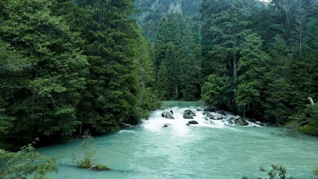 Aerial Drone - Overview of Lake Amola Dolomites