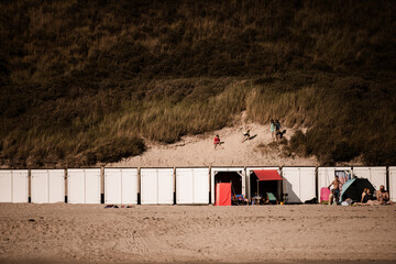 Beach houses at the Netherlands