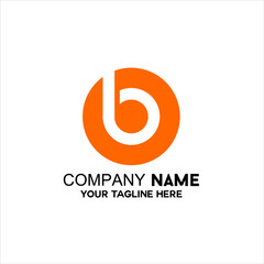Obraz premium letter b inside circle logo vector