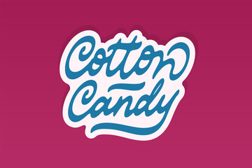 Cotton Candy vector lettering
