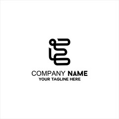 Obraz premium letter E outline logo vector