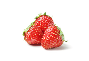 fresh ripe strawberry isolated on white background